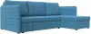 121150 Диван угловой Слим правый угол (Голубой/Рогожка) Лига Диванов арт.121150