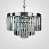 40.1539 Подвесная люстра Rh 1920S Odeon Clear Glass Fringe 3-Tier Chandelier Chrome ImperiumLoft 40,1539 (228791-22)