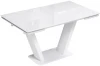 517338 Стол стеклянный Notta Конор 140(200)х80х73 ультра белый / белый 517338