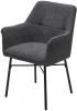 624M05229 Стул AGIRA UF998-16 темно-серый, букле / черн. каркас / Товарный знак DISAUR