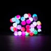BB50-2-2RGB Гирлянда «Шарики» 7,5м Разноцветная с Мерцанием 6В, Диаметр Шарика 23мм, 50 LED, Провод Черный Каучук, IP65