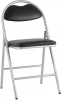 УТ000036844 Стул складной Hagen экокожа черный каркас металлик УТ000036844