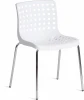 19801 Стул SKALBERG (mod. C-084-A) / 1 шт. в упаковке (Металл,Пластик /Белый,Хром)