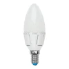 LED-C37-6W/WW/E14/FR/DIM PLP01WH картон Лампочка светодиодная свеча белая E14 6W 3000K Uniel LED-C37-6W/WW/E14/FR/DIM PLP01WH