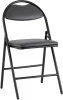 УТ000036848 Стул складной Hagen экокожа серый каркас черный УТ000036848