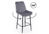 632594 Барный стул Седа 360 темно-серый (zd 995) / черный np 632594