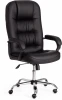 19467 Кресло СН9944 (22) хром кож/зам, черный, 36-6 Tetchair 19467