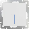 WL01-SW-1G-LED Выключатель встраиваемый одноклавишный с подсветкой Werkel, белый