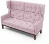 221135 Диван Arsko Айверс Хай Орех шенилл розовый