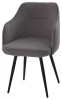 635M06174 Стул ЛОРИС 360 град. поворот. цвет B28 Темно-серый, велюр / черный каркас M-City 64738