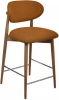 RF 0802 Стул полубарный Lucas 3 терракотовый букле с ножками цвета орех Bradexhome арт.RF 0802