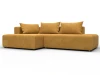 134823L Диван угловой Лига-103 НПБ угол левый (ДСП,Брус,Фанера,Велюр/Желтый) Лига Диванов 134823L