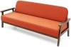 21944 Диван Arsko прямой Флори Б орех велюр оранжевый