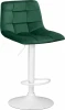 LM-5017_W-M_MJ9-88 Стул барный DOBRIN TAILOR WHITE (зеленый велюр (MJ9-88))