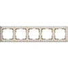 WL07-Frame-05 Рамка на 5 постов Werkel Antik, белое золото
