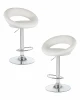 LM-5001-N_CH-M_EL-white Набор 2 шт стул барный DOBRIN MIRA (белый)