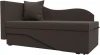 125297L Кушетка Гармония левая (Коричневый/Рогожка) Лига Диванов арт.125297L