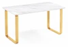 572191 Керамический стол Селена 180 (Селена 4 180х90х77 белый мрамор / золото) Notta арт.572191