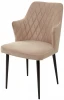 461MC03519 Стул M-City HERMAN БЕЖЕВЫЙ #5, велюр / черный каркас