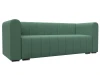 129984 Диван прямой Лига-073 (ДСП,Фанера/Пластик/Рогожка/Зеленый) Лига Диванов 129984