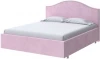 2022629 PROxSON Кровать Classic (Ткань: Велюр Teddy Розовый фламинго) 90x190