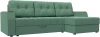 123555 Диван угловой Эмир БС правый угол (Зеленый/Рогожка) Лига Диванов арт.123555