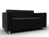 134961 Диван прямой Лига-093 ВН (ДСП,Брус,Фанера,Экокожа/Черный) Лига Диванов 134961