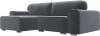 121928L Диван угловой Лига-029 левый угол (Серый/Велюр) Лига Диванов арт.121928L