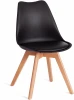 24365 Стул TULIP (mod. 73-1) / 2 шт. в упаковке Tetchair (Дерево,Пластик,Экокожа/Черный) арт.24365