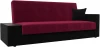 118494L Диван-книжка Лига-020 стол слева (Бордовый,Черный/Микровельвет) Лига Диванов арт.118494L