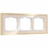 W0032851 Рамка на 3 поста Baguette (айвори/латунь) Werkel W0032851 (a060236)