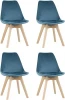 УТ000036622 Стул FRANKFURT велюр синий 4 шт. Stool Group (арт.УТ000036622)