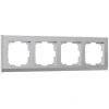 W0041806 Рамка на 4 поста Stark (серебряный) Werkel W0041806 (a050912)