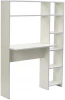 553773 Письменный стол Woodville Тулон со стеллажом белое тиснение 553773