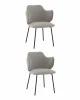 УТ000042475 Стул Джиннет NEW велюр светло-серый 2 шт. Stool Group УТ000042475