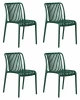 LMZL-PP776-N_P-G-13 Набор 4 шт стул обеденный DOBRIN WALTER (темно-зеленый)