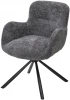 629M05737 Стул KAROL 180 град. поворот. 3018-19 темно-серый, шенилл/ черный каркас, ®DISAUR (арт.629M05737)