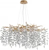 4969/12 Подвесная люстра Odeon Light Delica 4969/12 HALL античн.бронза/алюмин./хрусталь G9 12*40W (220V, на тросе, лепестки, ветки)