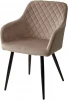 628M03756 Стул M-City BRANDY BLUVEL-40 бежевый/ черный каркас