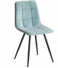 19649 Стул CHILLY (mod. 7095-1) ткань/металл, 45x53х88 см, высота до сиденья 50 мятный barkhat 88/черный Tetchair 19649