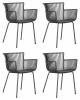 LMZL-PP778F-N_M_GR-04 Набор 4 шт стул обеденный DOBRIN ROSS (темно-серый (GR-04) без подушки)