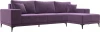 122406 Диван угловой Льюес правый (Сиреневый/Микровельвет) Лига Диванов арт.122406