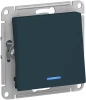 ATN000863 Выключатель встраиваемый одноклавишный с подсветкой (изумрудный) Systeme Electric AtlasDesign ATN000863