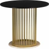 611361 Стол деревянный Woodville Берту 90х90х75 черный / золото арт.611361