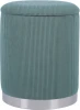 УТ000040195 Пуф Stool Group Эмили с ящиком серебро вельвет молочный арт.УТ000040194