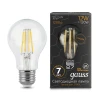 102802112 Лампочка светодиодная прозрачная E27 12W 220V 2700K Gauss Filament 102802112