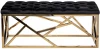 76AR-7160BAN-CHERN 76AR-7160BAN-CHERN Банкетка велюр черный/золото 110*42*46см Garda Decor