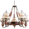 838-05-02 красное дерево+бронза Подвесная люстра N-Light 838 838-05-02 красное дерево+бронза
