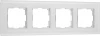 W0043101 Рамка на 4 поста (белый, стекло soft-touch) Werkel W0043101 (a064567)