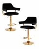 LM-5019-N_G-M_V-MJ9-101 Набор 2 шт стул барный DOBRIN CHARLY GOLD (черный велюр (MJ9-101))